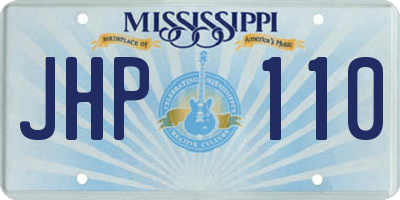MS license plate JHP110