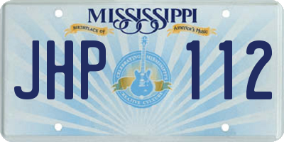 MS license plate JHP112