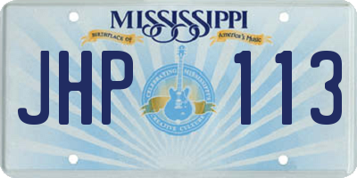 MS license plate JHP113