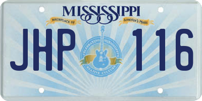 MS license plate JHP116