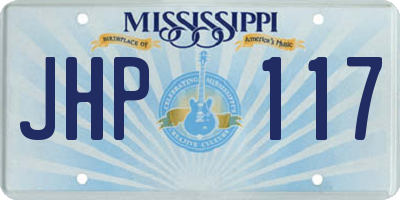 MS license plate JHP117