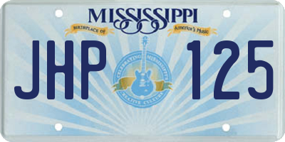 MS license plate JHP125