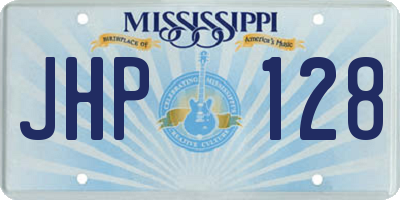 MS license plate JHP128