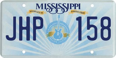 MS license plate JHP158