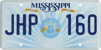 MS license plate JHP160