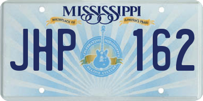 MS license plate JHP162