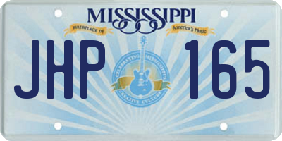 MS license plate JHP165