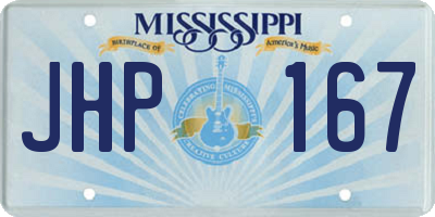 MS license plate JHP167