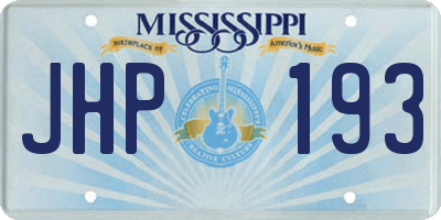 MS license plate JHP193