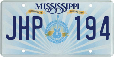 MS license plate JHP194