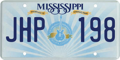 MS license plate JHP198