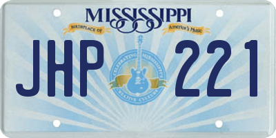 MS license plate JHP221