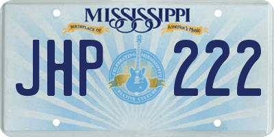 MS license plate JHP222