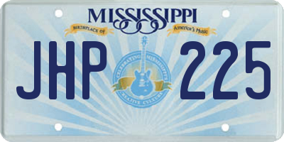 MS license plate JHP225