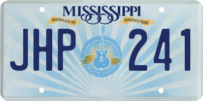 MS license plate JHP241