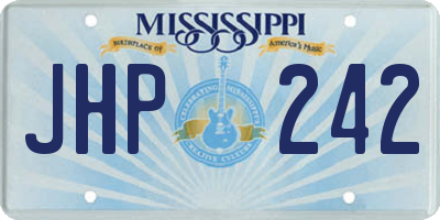 MS license plate JHP242