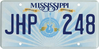 MS license plate JHP248