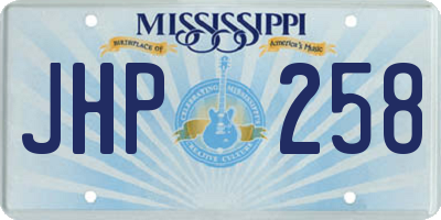 MS license plate JHP258