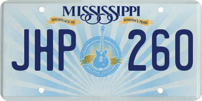 MS license plate JHP260