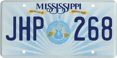 MS license plate JHP268