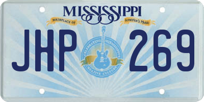 MS license plate JHP269