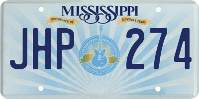 MS license plate JHP274