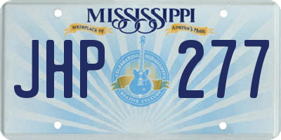 MS license plate JHP277