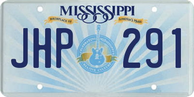 MS license plate JHP291
