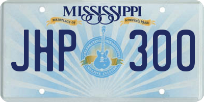 MS license plate JHP300