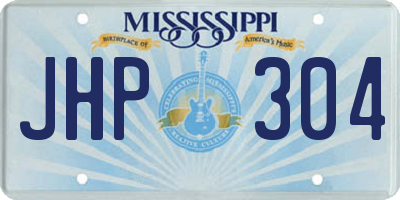 MS license plate JHP304