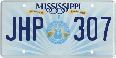 MS license plate JHP307