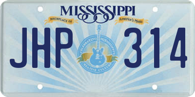 MS license plate JHP314