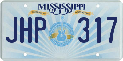 MS license plate JHP317