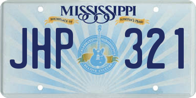 MS license plate JHP321