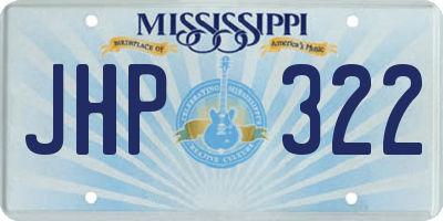 MS license plate JHP322