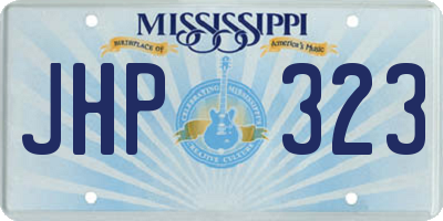 MS license plate JHP323