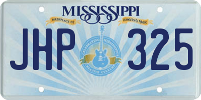 MS license plate JHP325