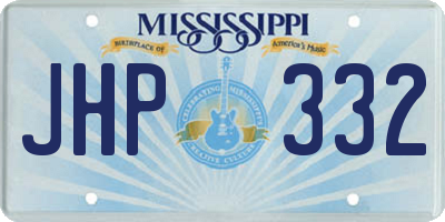 MS license plate JHP332