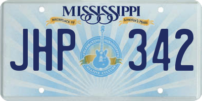 MS license plate JHP342