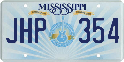 MS license plate JHP354