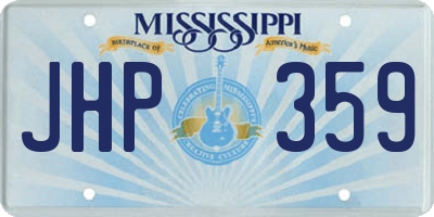 MS license plate JHP359