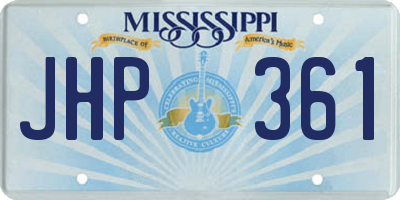 MS license plate JHP361