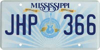 MS license plate JHP366