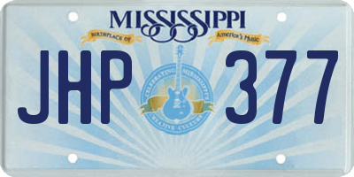 MS license plate JHP377