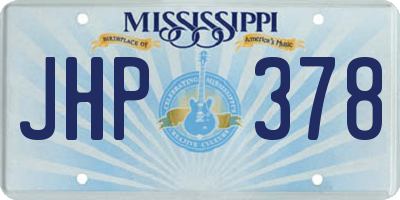 MS license plate JHP378