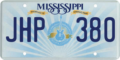 MS license plate JHP380
