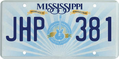 MS license plate JHP381