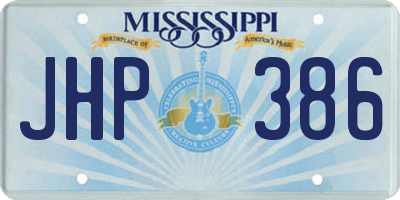MS license plate JHP386