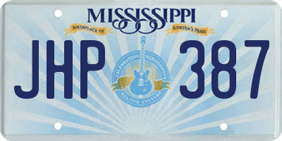 MS license plate JHP387