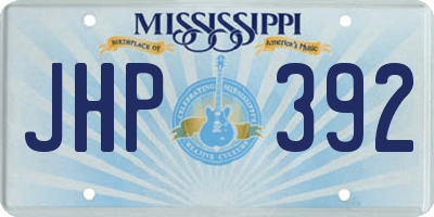 MS license plate JHP392